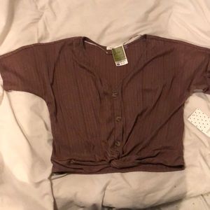 shirt sleeve crop shirt